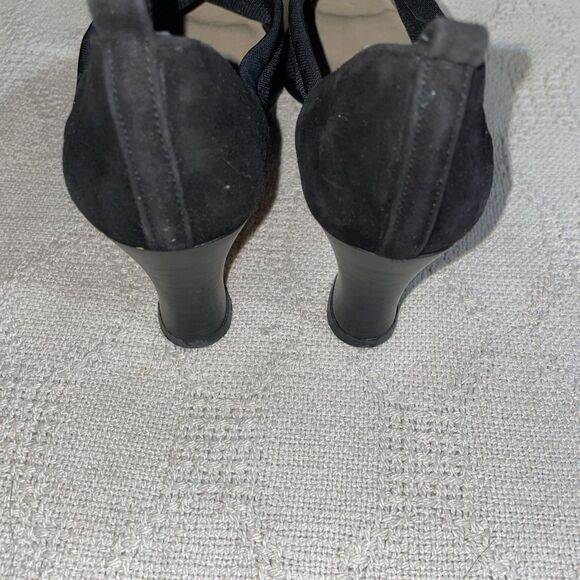 Nordstrom Women’s Dress Pumps Size 7 B Black Fabric Going Out Party Business - Picture 10 of 12